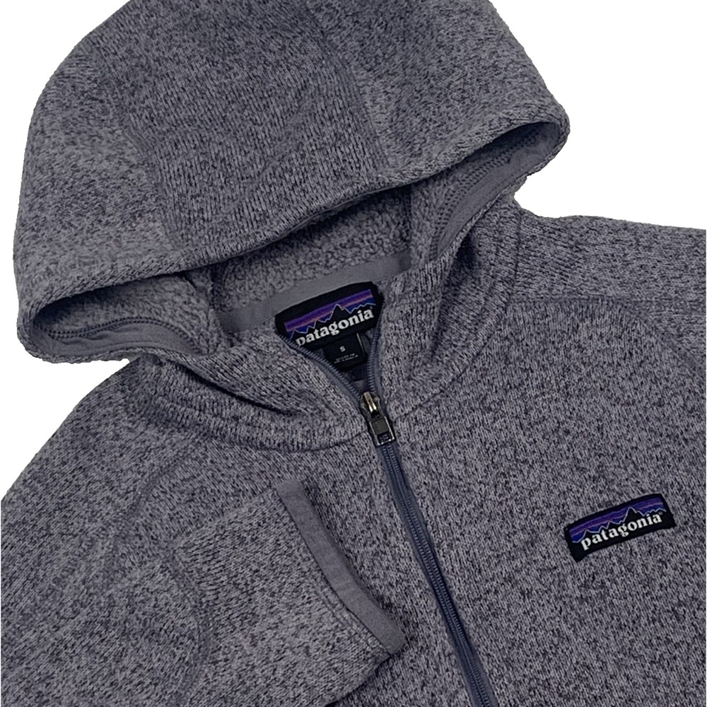 Patagonia Better Sweater Hoodie Womens S Lavender Gray Full Zip Fleece Jacket